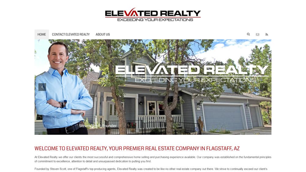 Elevated Realty - Flagstaff, AZ: WordPress CMS / Website Design / SEO / Social Media / Lead Conversion Optimization