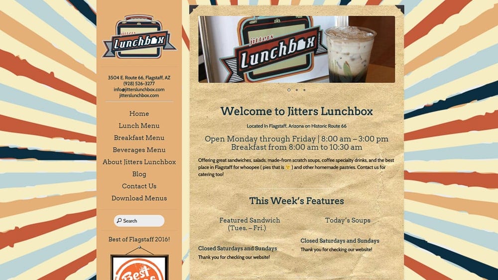 Jitter's Lunchbox - Flagstaff, AZ: WordPress CMS / Website Design / SEO / Social Media / Lead Conversion Optimization / Email Marketing