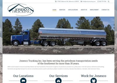 Jonesco Trucking - Bellemont, AZ: WordPress CMS / Website Design / SEO