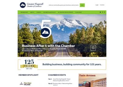 Greater Flagstaff Chamber of Commerce - Flagstaff, AZ: WordPress CMS / Website Design / SEO / PPC / Event Marketing / Social Media / Lead Conversion Optimization / Ecommerce / Graphic Design / Publication Design
